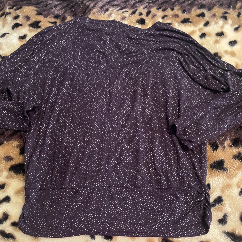 Jennifer Lopez Dark Purple Long Sleeve Top - Picture 4 of 4